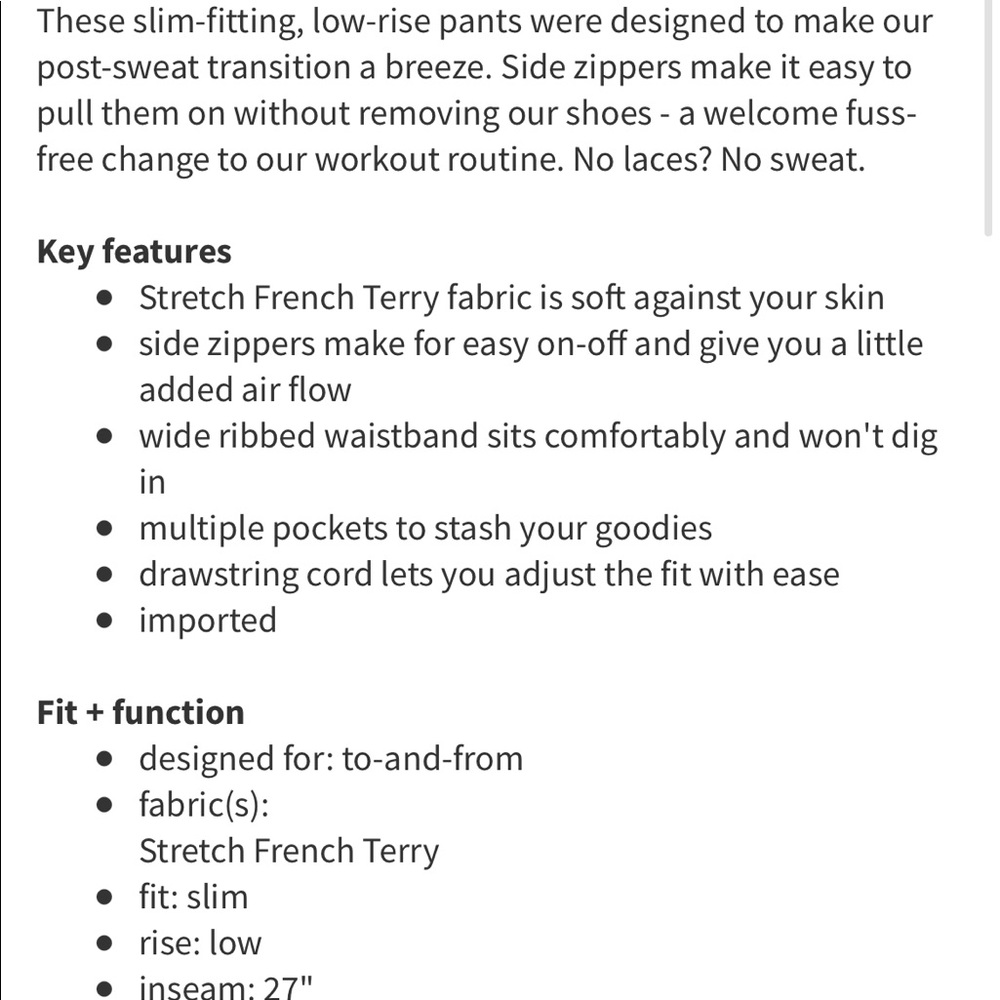 Lululemon No Sweat Pant in Silver & Navy Blue - Picture 14 of 14